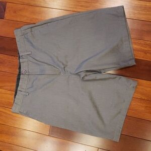Burnside men's casual flat front shorts.  34 waist. Grey